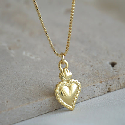 COLLAR CORAZÓN ANUSKA 45CM ORO
