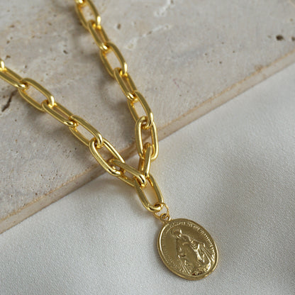 COLLAR VIRGEN DE LOS MILAGROS 45CM ORO