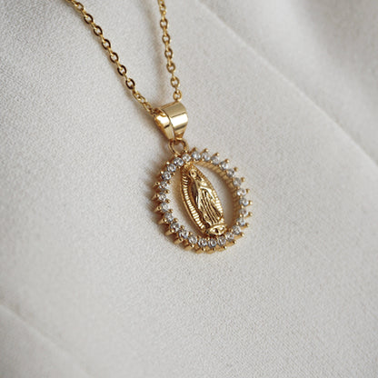 COLLAR VIRGEN GUADALUPE 45CM ORO
