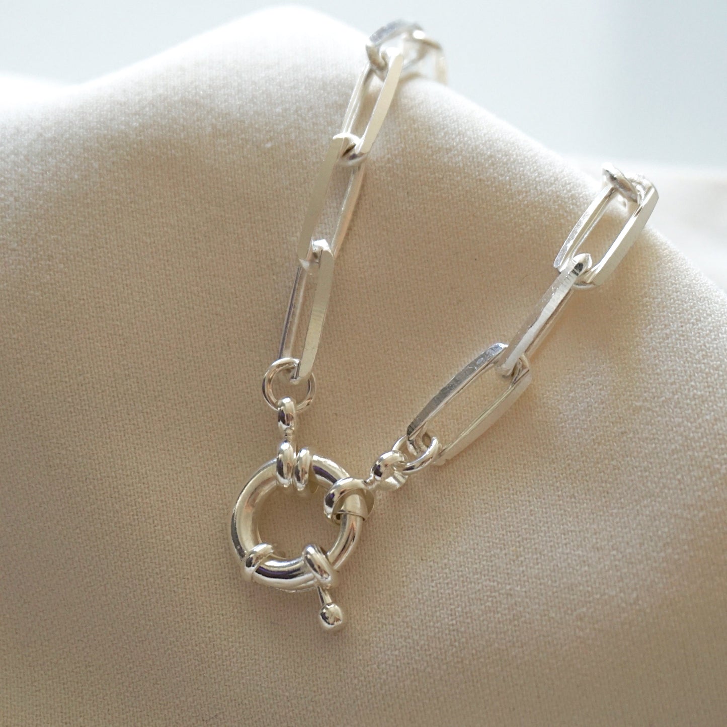 CADENA MARTA 40CM PLATA