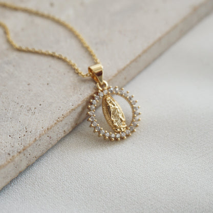 COLLAR VIRGEN GUADALUPE 45CM ORO