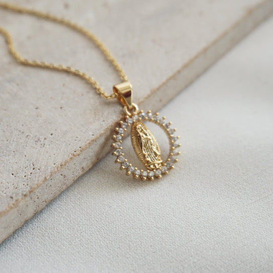 COLLAR VIRGEN GUADALUPE 45CM ORO