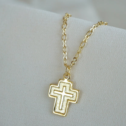 COLLAR CRUZ MEDIANA 45CM ORO