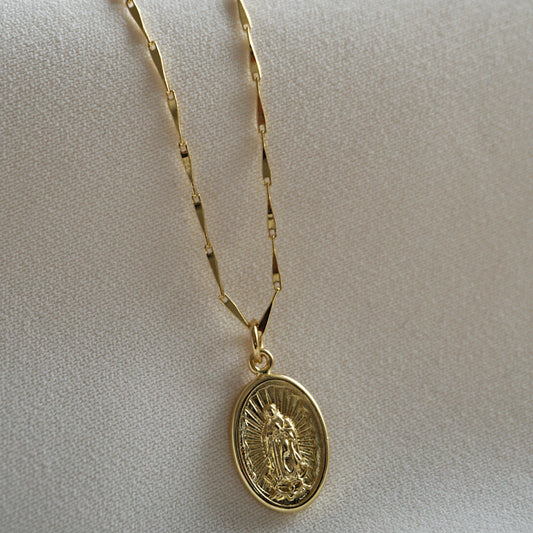 COLLAR VIRGEN MARIA 45CM ORO