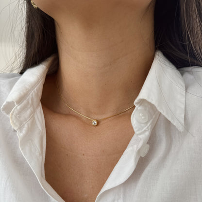 COLLAR PUNTO DE LUZ 45CM ORO