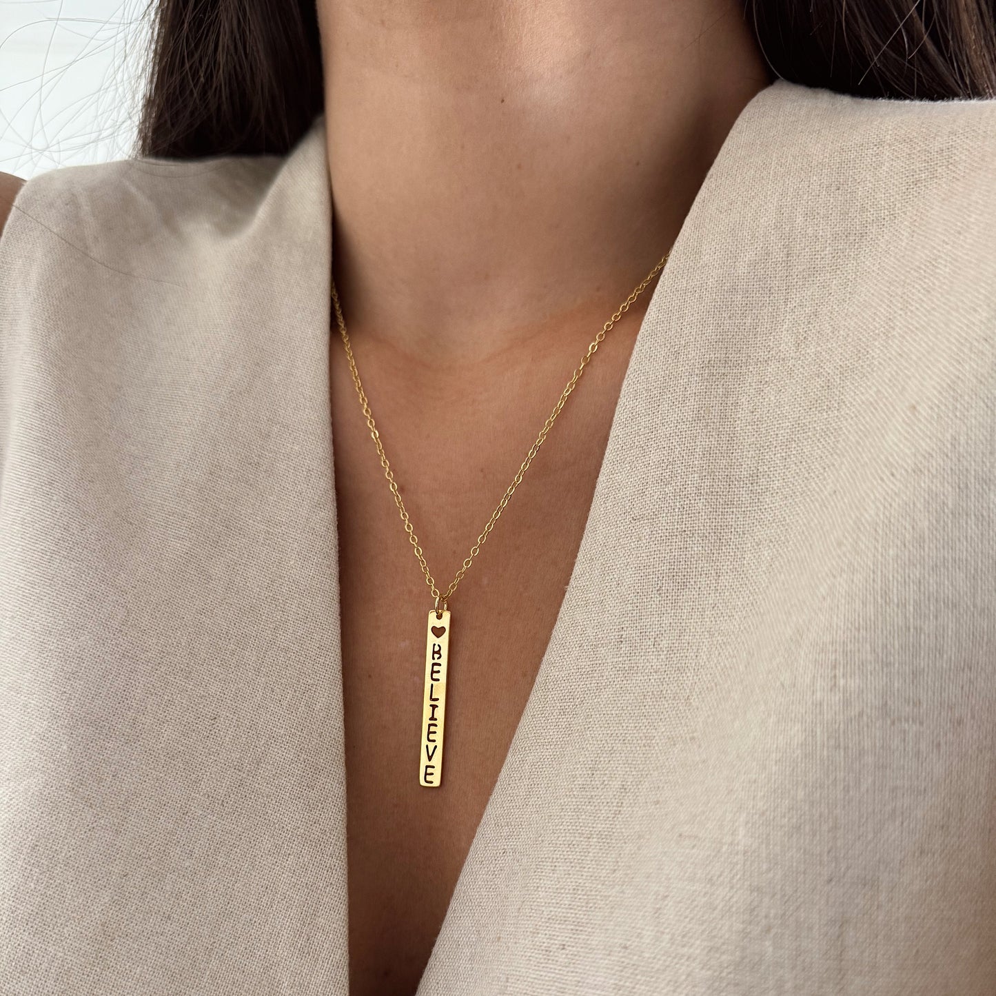 COLLAR BELIEVE 45CM ORO