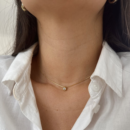 COLLAR PUNTO DE LUZ 45CM ORO