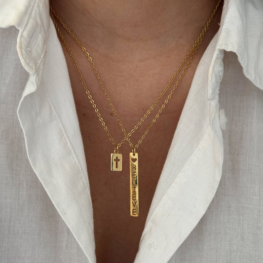 COLLAR BELIEVE 45CM ORO