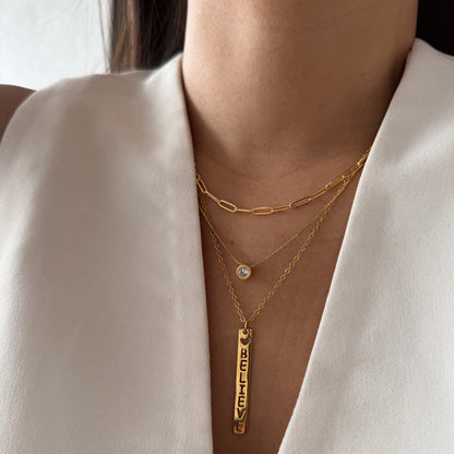 COLLAR PUNTO DE LUZ 45CM ORO