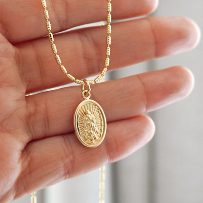 COLLAR VIRGEN MARIA 45CM ORO