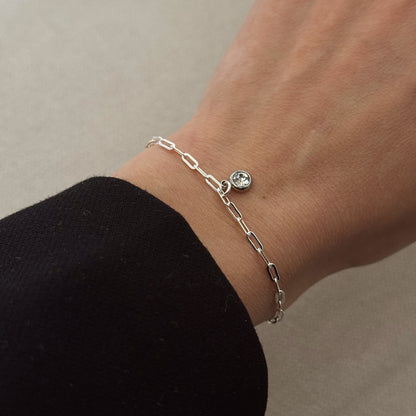 PULSERA PUNTO DE LUZ PLATA