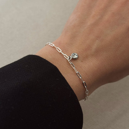 PULSERA PUNTO DE LUZ PLATA