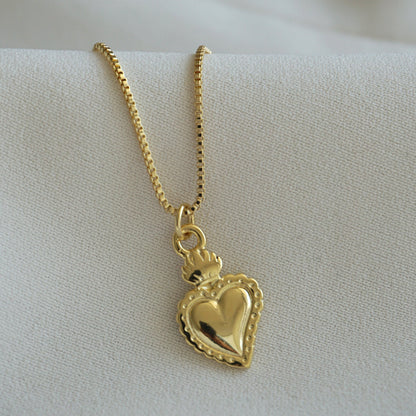 COLLAR CORAZÓN ANUSKA 45CM ORO