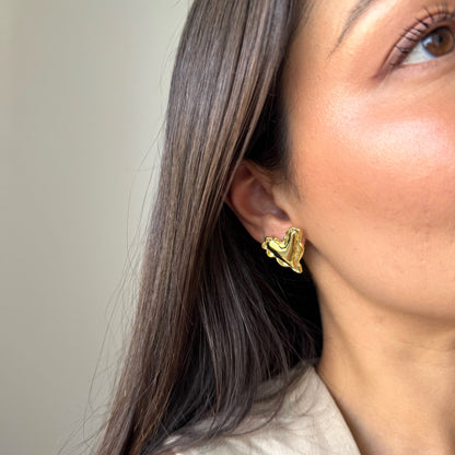 AROS CORAZÓN 20MM ORO