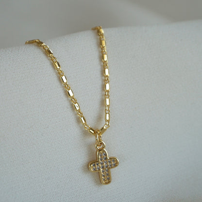 COLLAR MINI CRUZ 45CM ORO
