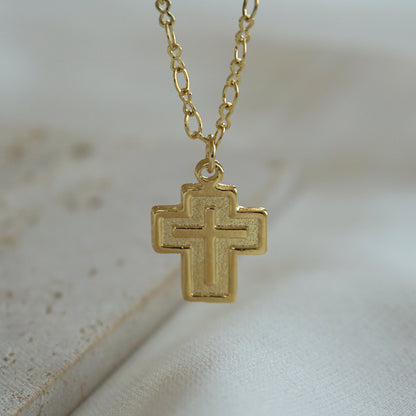 COLLAR CRUZ MEDIANA 45CM ORO